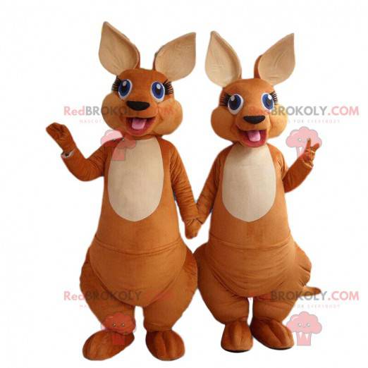 2 plně přizpůsobitelní maskoti klokanů - Redbrokoly.com