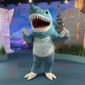 Cyan Megalodon mascotte...