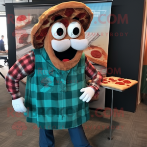 Teal Pizza Slice mascotte...