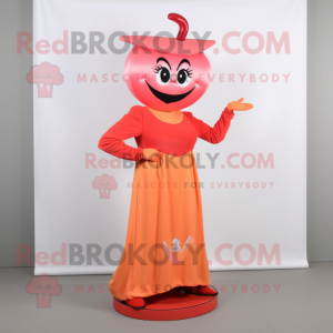 Peach Devil maskot kostume...