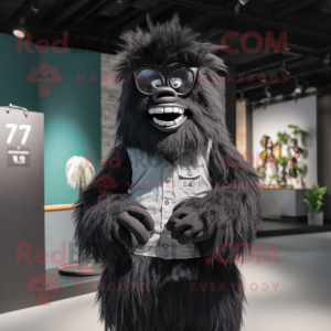 Black Yeti mascotte kostuum...