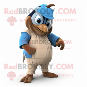 Brown Blue Jay maskot...