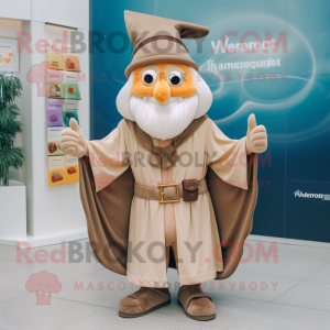 Tan Wizard mascotte kostuum...