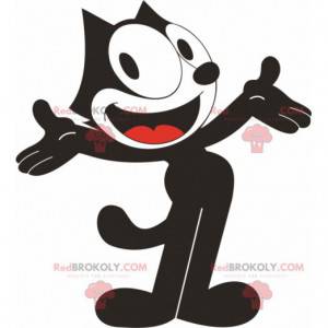 Mascotte de Félix le chat célèbre chat noir et blanc -