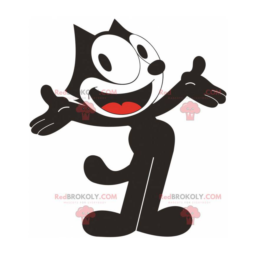 Mascot Felix el famoso gato blanco y negro - Redbrokoly.com