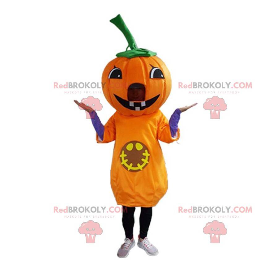 Mascotte de citrouille géante, costume d'Halloween -