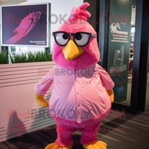 Pink Hens mascotte kostuum...