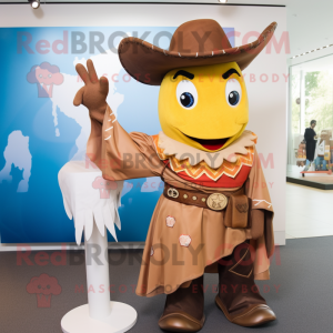 nan Cowboy mascot costume character dressed with a Wrap Dress and Watches