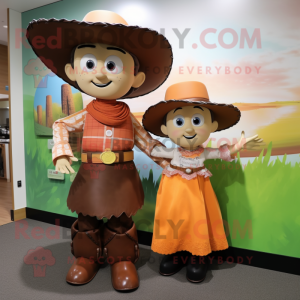 nan Cowboy mascot costume character dressed with a Wrap Dress and Watches