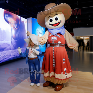 nan Cowboy mascot costume character dressed with a Wrap Dress and Watches