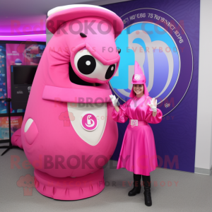 Rosa hästsko maskot kostym...