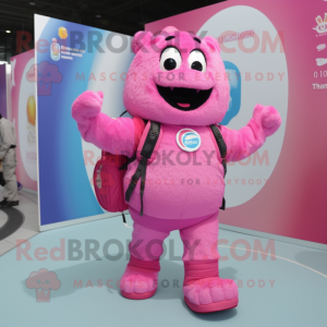 Rosa armband maskot kostym...