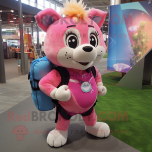 Pink armbånd maskot kostume...