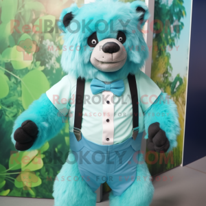 Cyan Sloth Bear mascotte...