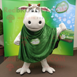 Green Hereford Cow mascotte...