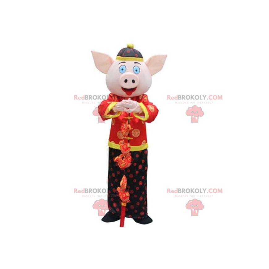 Pig costume in traditional Asian outfit - Redbrokoly.com Pig costume in traditional Asian outfit - Redbrokoly.com