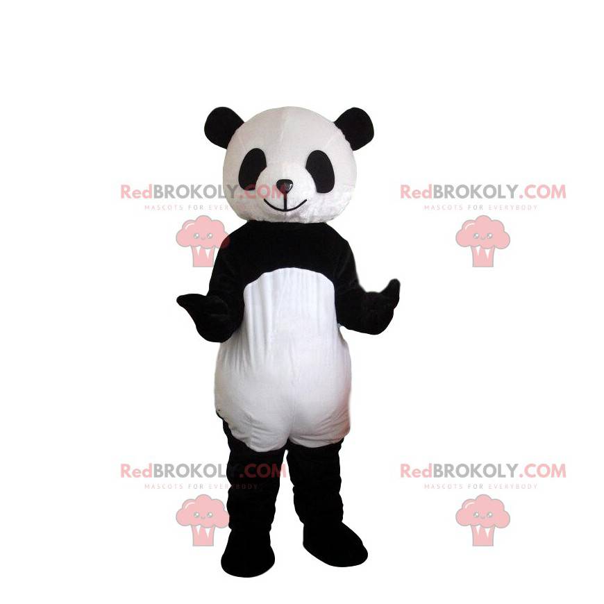 Costume da panda bianco e nero, mascotte orso asiatico - Costume da panda bianco e nero, mascotte orso asiatico -
