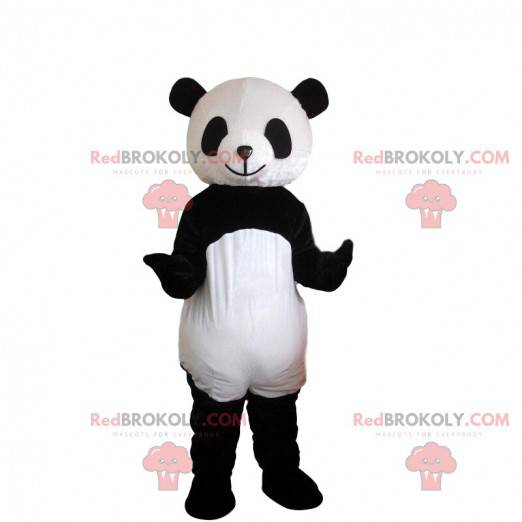 Black and white panda costume, Asian bear mascot -