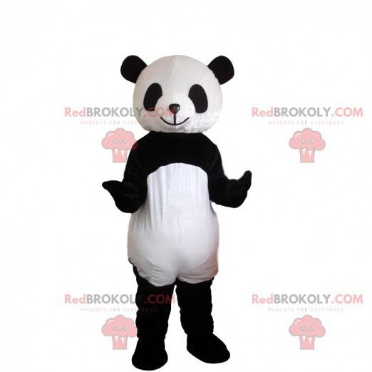 Zwart-wit pandakostuum, Aziatische beer mascotte -