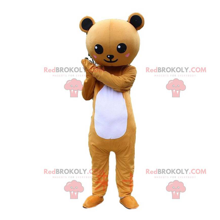 Hnědý a bílý kostým medvídka, kostým medvídka - Redbrokoly.com