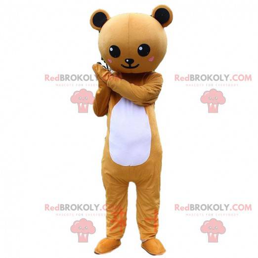 Brown and white teddy bear costume, teddy bear costume -