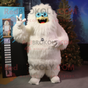 Crèmekleurige Yeti mascotte...