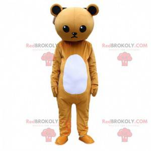 Brun og hvid sulky bamse kostume, bamse kostume - Redbrokoly.com