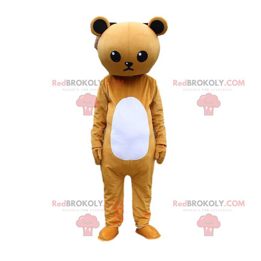 Brown and white sulky teddy bear costume, teddy bear costume -