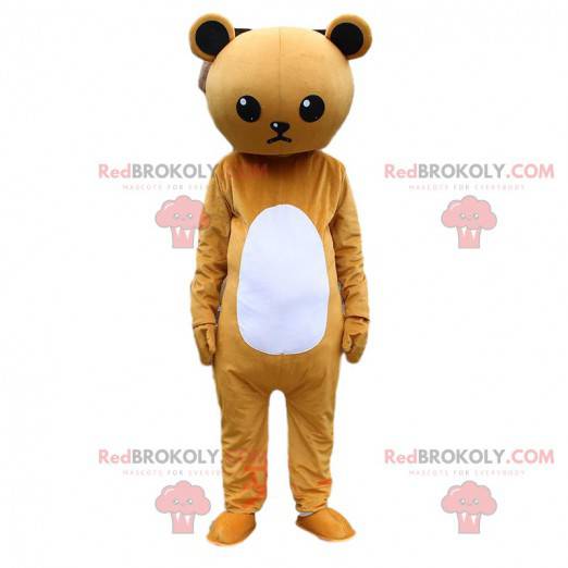 Brun og hvid sulky bamse kostume, bamse kostume - Redbrokoly.com