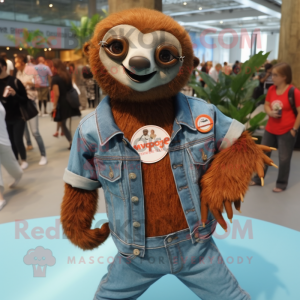 Rust Sloth maskot kostume...