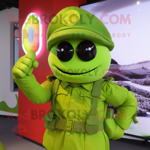 Lime Green Commando maskot...