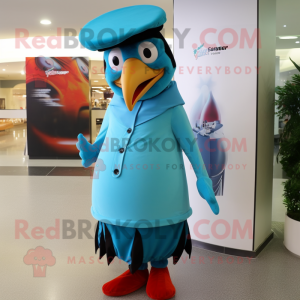 Cyan Woodpecker mascotte...