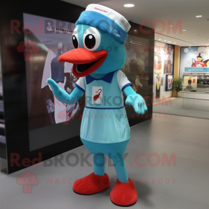 Cyan Woodpecker mascotte...