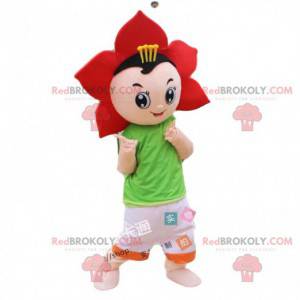 Red flower costume, boy costume with petals - Redbrokoly.com