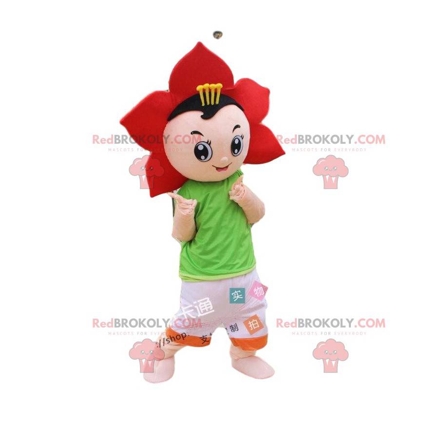 Red flower costume, boy costume with petals - Redbrokoly.com