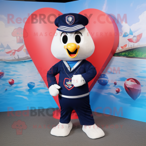 Postava maskota Navy Heart...