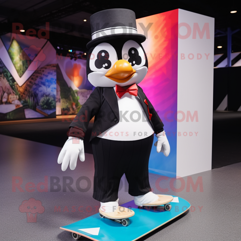 nan Skateboard mascot costume character dressed with a Tuxedo and Headbands nan Skateboard mascot costume character dressed with a Tuxedo and Headbands