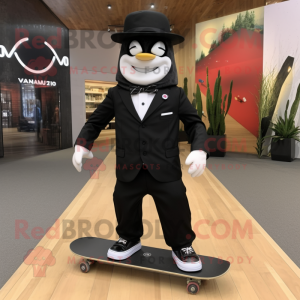 nan Skateboard mascot costume character dressed with a Tuxedo and Headbands