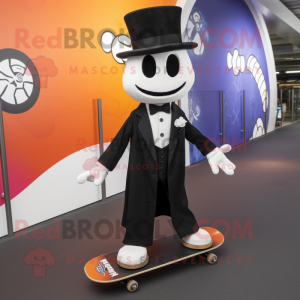 nan Skateboard mascot costume character dressed with a Tuxedo and Headbands