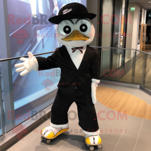 nan Skateboard mascot costume character dressed with a Tuxedo and Headbands