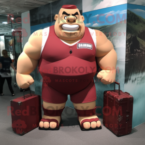 Maroon Strongman mascotte...