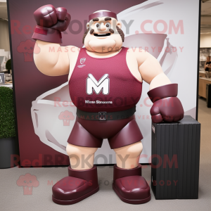 Maroon Strongman maskot...