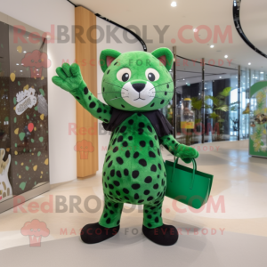 Forest Green Leopard maskot...