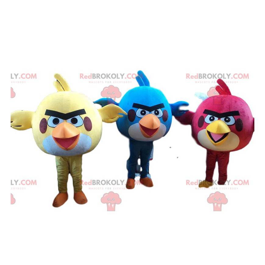 3 déguisements Angry Birds, mascotte Angry Birds -