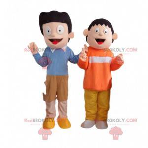 2 personagekostuums uit de tv-serie, Doraemon-mascottes -