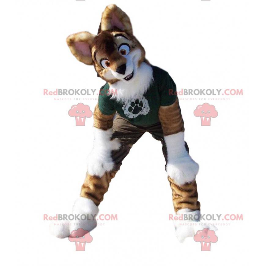Brun og hvit hundedrakt, ulvehunddrakt - Redbrokoly.com Brun og hvit hundedrakt, ulvehunddrakt - Redbrokoly.com