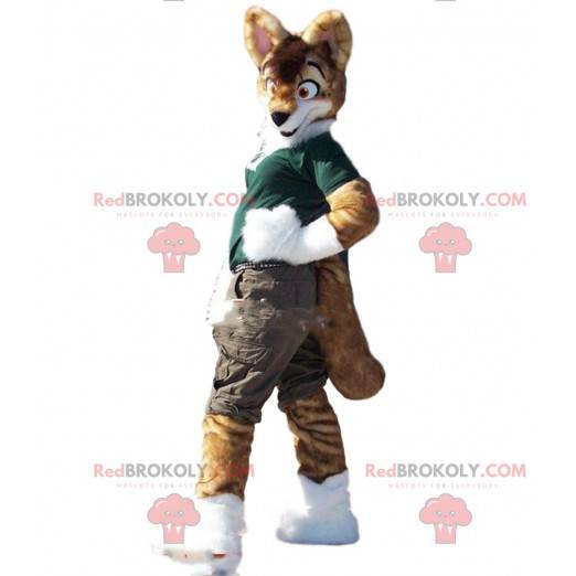 Brown and white dog costume, wolf dog costume - Redbrokoly.com