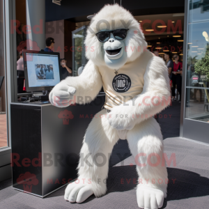 Weiße Gorilla Maskottchen...