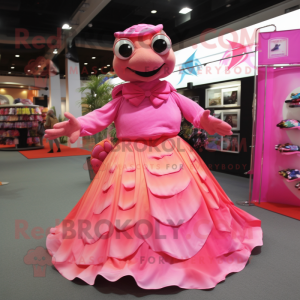 Pink havskildpadde maskot...