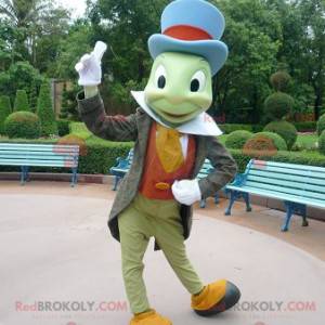 Mascote Jiminy Cricket famoso inseto em Pinóquio -